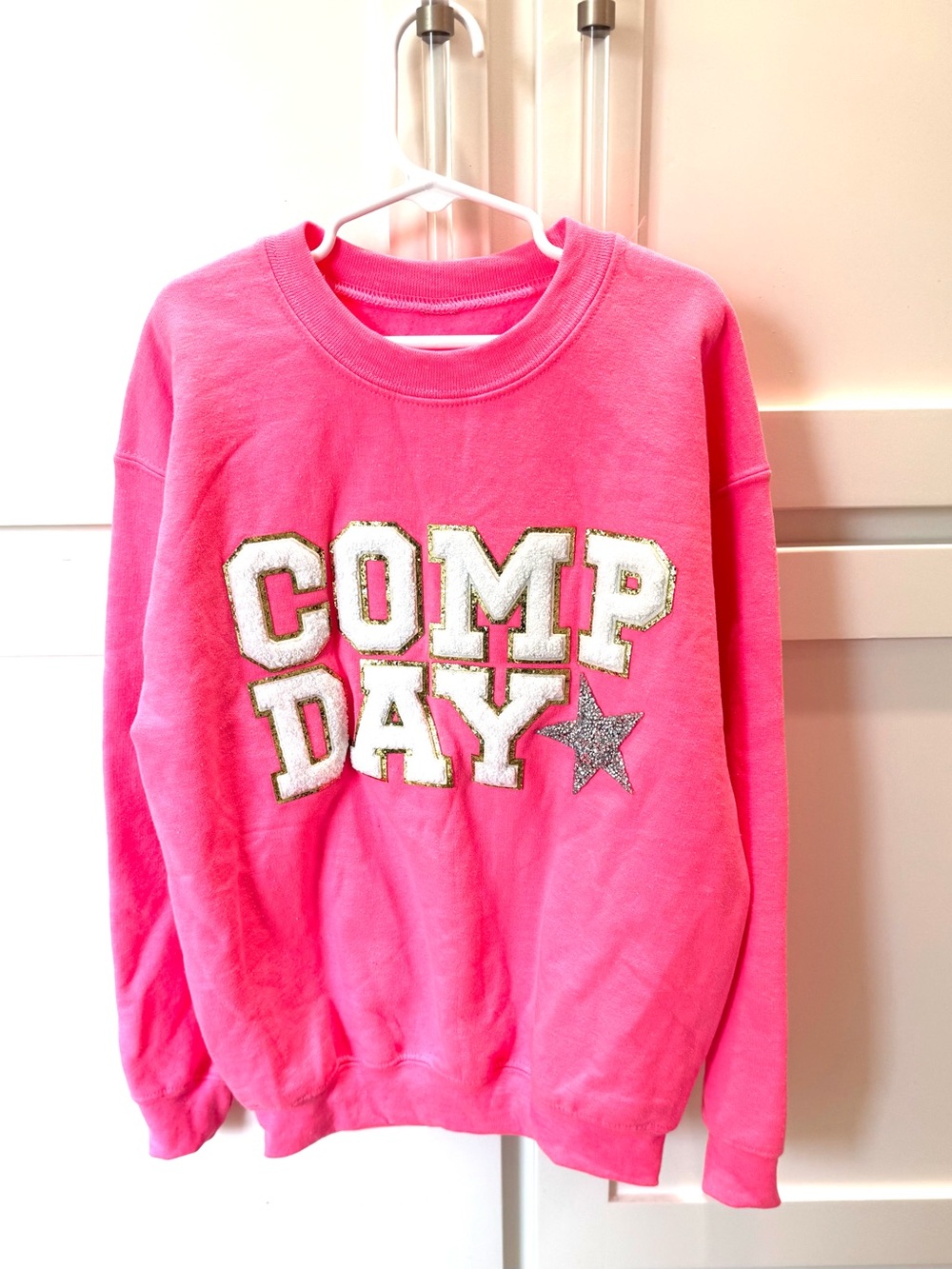 Brand New/Never Worn! Hot Pink "COMP DAY" Sweatshirt-Youth Large